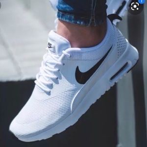 White and Black Nike Air Max Thea